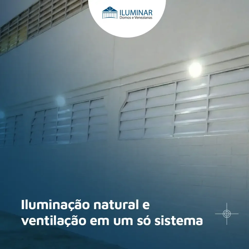iluminação natural com veneziana industrial translúcida